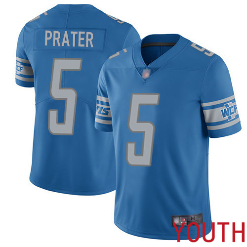 Detroit Lions Limited Blue Youth Matt Prater Home Jersey NFL Football 5 Vapor Untouchable